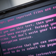 Ransomware displayed on the screen of a computer in Geldrop, the Netherlands in 2017.